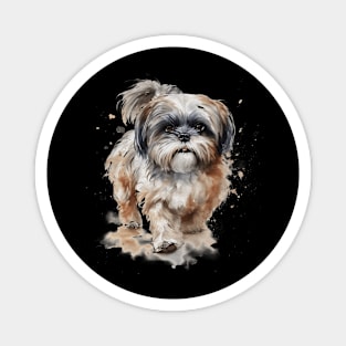 Shih Tzu Watercolor Style Magnet